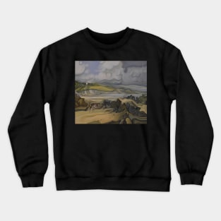 Cornwall Beach Cornish Landscape Crewneck Sweatshirt